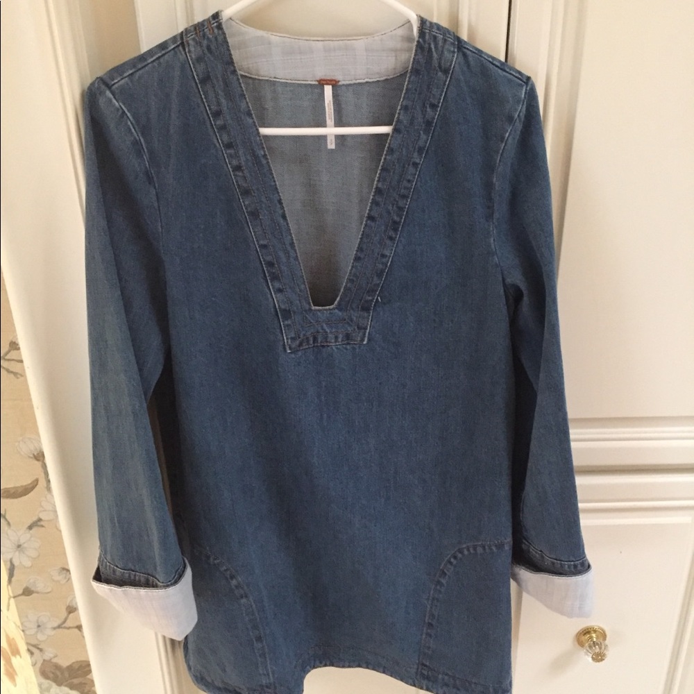 Free People Denim Tunic